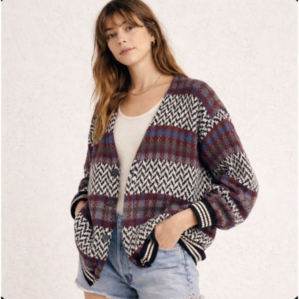 Urban Renewal Vintage Grandpa‎ Cardigan Sweater Oversized Knit USA S  Slouchy
